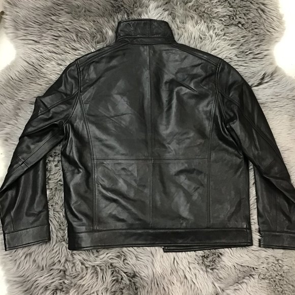 Boston Harbour | Men's Leather Jacket | Black - Picture 2 of 6